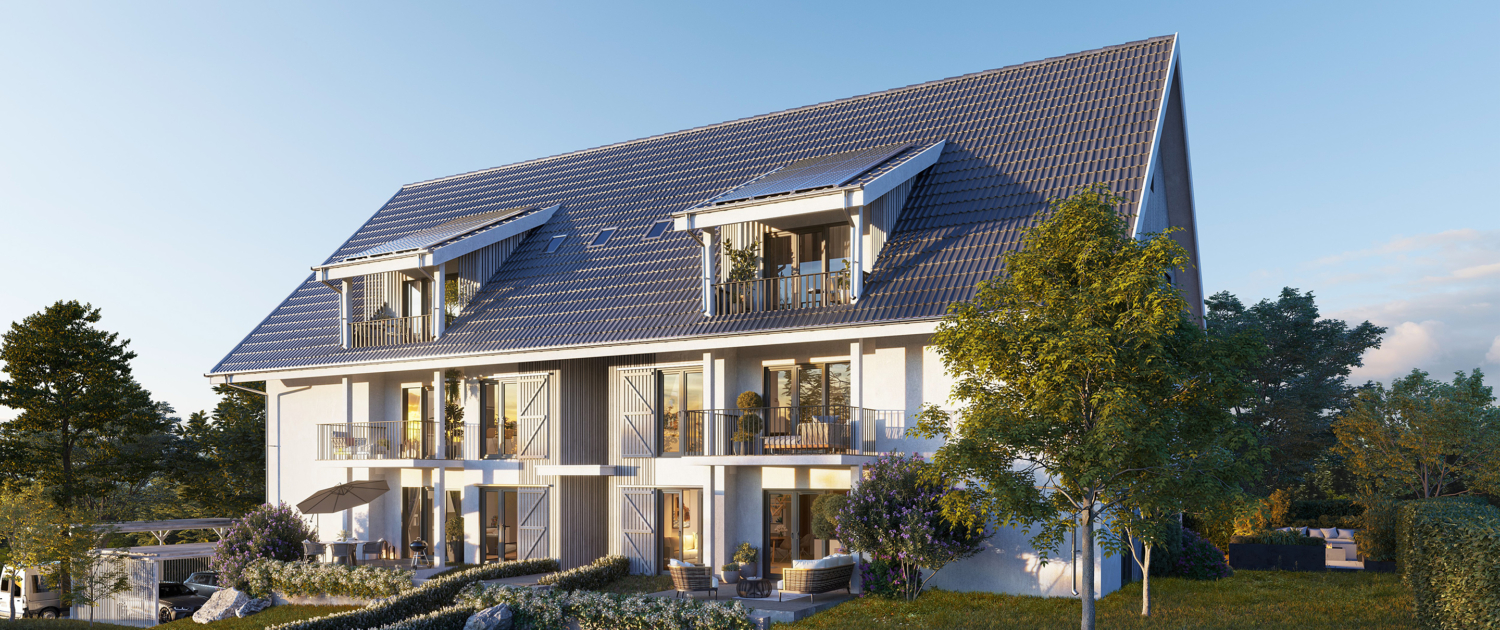 Projekt Rutschwil (Dägerlen) Aussenansicht von Südwest